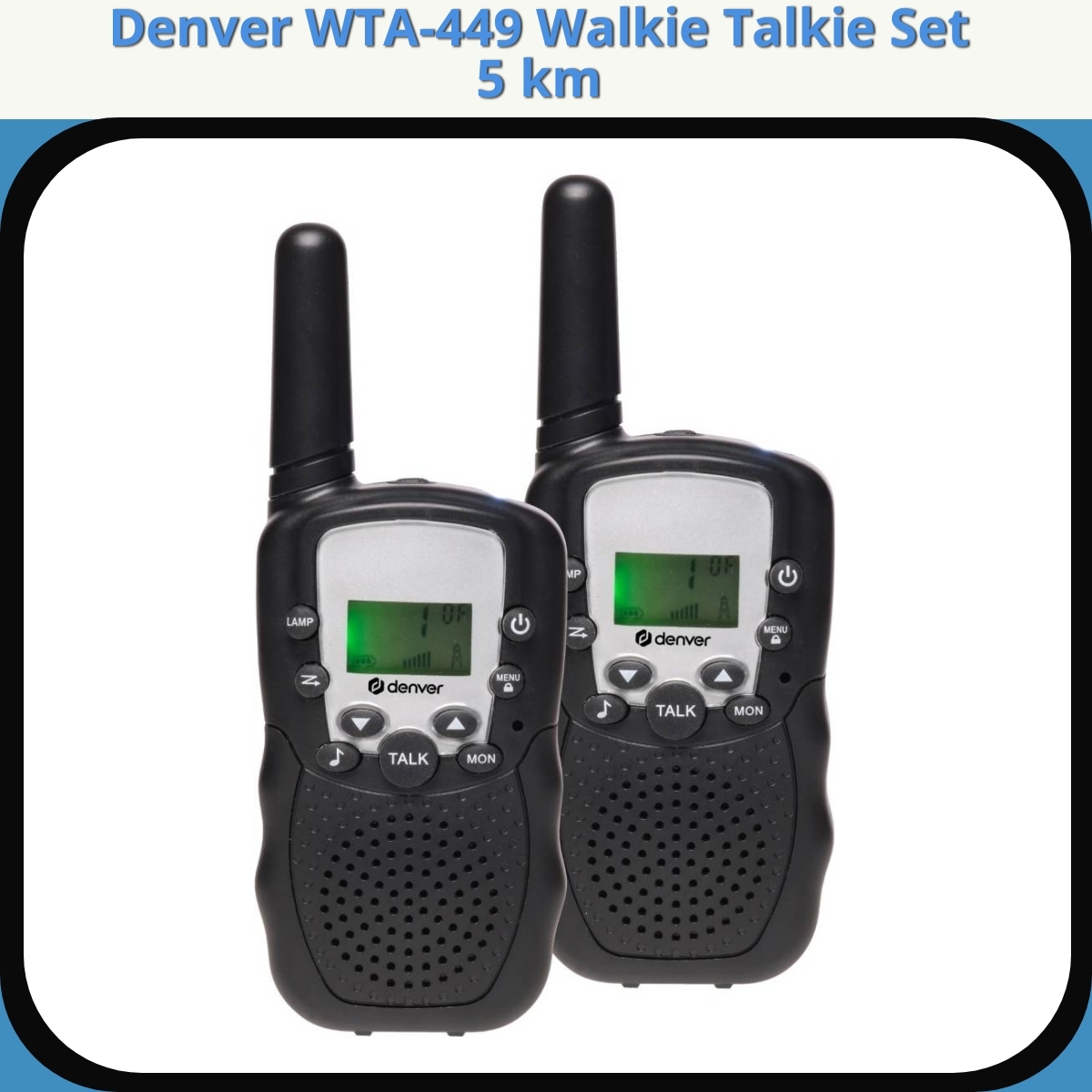 Anmeldelse af Denver WTA-449 Walkie Talkie Set 5 km